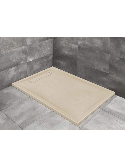 Radaway Doris F lapos szögletes zuhanytálca 160x90 beige