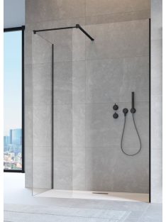   Radaway Modo New Black III Walk-in fekete zuhanyfal 50x50 átlátszó
