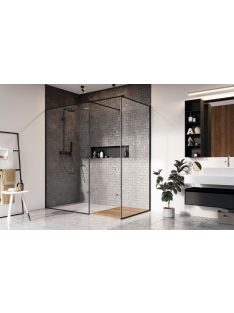   Radaway Modo New Black III Frame Walk-in fekete zuhanyfal 50x50 átlátszó