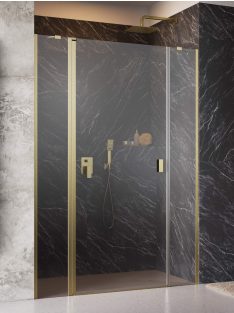   Radaway Nes ﻿Brushed Gold DWJS﻿ szálcsiszolt arany zuhanyajtó 140 átlátszó jobbos