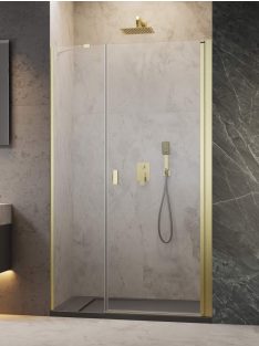   Radaway Nes ﻿Brushed Gold DWS I﻿ szálcsiszolt arany zuhanyajtó 140 átlátszó jobbos