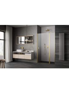   Radaway Nes ﻿Brushed Gold DWJ II﻿ szálcsiszolt arany zuhanyajtó 100 átlátszó balos