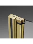 Radaway Nes ﻿Brushed Gold KDJ II﻿ szögletes szálcsiszolt arany zuhanykabin 90x90 átlátszó jobbos
