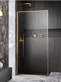   Radaway Modo F II Gold Walk-in arany zuhanyfal﻿﻿﻿﻿ 130 átlátszó