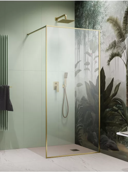 Radaway ﻿Modo F II Brushed Gold Walk-in szálcsiszolt arany zuhanyfal 145 átlátszó
