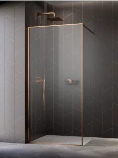   Radaway Modo F II Brushed Copper Walk-in szálcsiszolt réz zuhanyfal 110 átlátszó