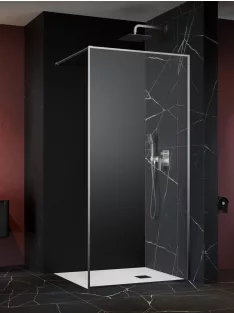   Radaway ﻿Modo F II Brushed Nickel Walk-in szálcsiszolt króm zuhanyfal 90 átlátszó