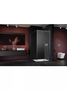   Radaway ﻿Modo F II Brushed Nickel Walk-in szálcsiszolt króm zuhanyfal 95 átlátszó