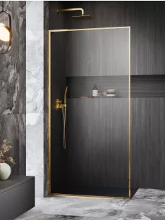   Radaway Modo F SL II Gold Walk-in arany zuhanyfal﻿﻿﻿﻿ 115 átlátszó balos