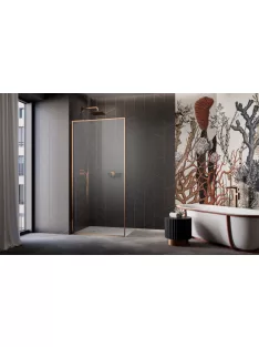   Radaway Modo F SL II Brushed Copper Walk-in szálcsiszolt réz zuhanyfal 100 átlátszó balos