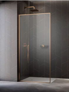   Radaway Modo F SL II Brushed Copper Walk-in szálcsiszolt réz zuhanyfal 120 átlátszó jobbos