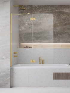   Radaway Essenza Gold ﻿PND II ﻿arany kádparaván 140 átlátszó jobbos