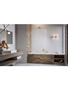   Radaway Essenza Brushed Gold ﻿PND II ﻿szálcsiszolt arany kádparaván 140 átlátszó balos