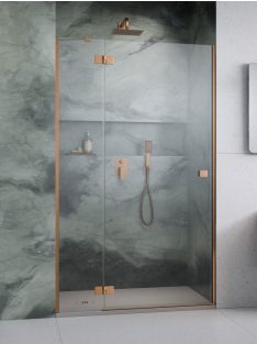   Radaway Essenza Brushed Copper ﻿DWJ ﻿szálcsiszolt réz zuhanyajtó 130 átlátszó jobbos