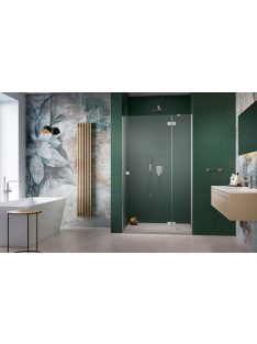   Radaway Essenza Brushed Nickel ﻿DWJ ﻿szálcsiszolt króm zuhanyajtó 120 átlátszó jobbos