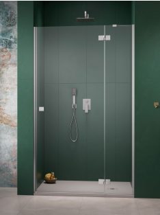   Radaway Essenza Brushed Nickel ﻿DWJ ﻿szálcsiszolt króm zuhanyajtó 120 átlátszó jobbos