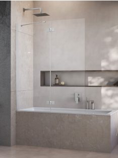   Radaway Essenza Brushed Nickel ﻿PND II ﻿szálcsiszolt króm kádparaván﻿ 120 átlátszó balos