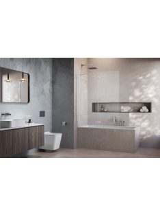   Radaway Essenza Brushed Nickel ﻿PND II ﻿szálcsiszolt króm kádparaván﻿ 130 átlátszó balos