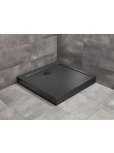   Radaway Doros Stone C szögletes zuhanytálca előlappal 100x100 fekete, ajándék szifonnal