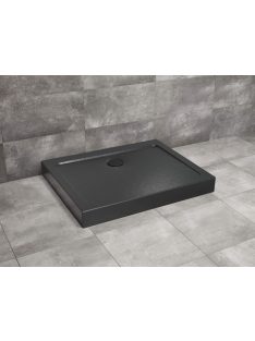   Radaway Doros Stone D szögletes zuhanytálca előlappal 110x80 antracit, ajándék szifonnal