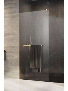   Radaway Modo New Gold II Walk-in arany zuhanyfal törölközőtartóval 90 átlátszó