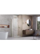 Radaway Essenza Brushed Gold ﻿PTJ ﻿szögletes ﻿szálcsiszolt arany zuhanykabin 80x90 átlátszó
