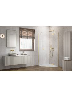  Radaway Essenza Gold ﻿PTJ ﻿szögletes ﻿arany zuhanykabin 80x80 átlátszó