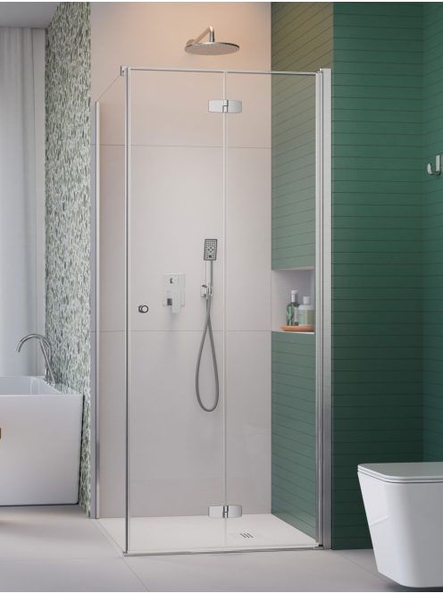 Radaway Fuenta KDJ-B szögletes zuhanykabin 90x90 átlátszó balos