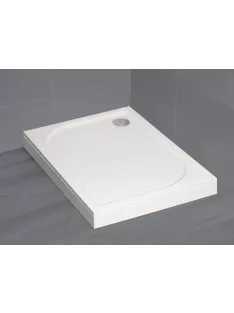   Radaway Paros D szögletes zuhanytálca előlappal 100x80 fehér, ajándék szifonnal
