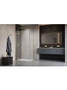 Radaway Essenza Brushed Gold ﻿KDJ szögletes ﻿szálcsiszolt arany zuhanykabin 80x90 átlátszó balos