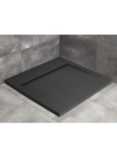   Radaway Teos C szögletes lapos zuhanytálca 80x80 antracit, ajándék szifonnal