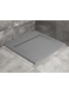 Radaway Teos C szögletes lapos zuhanytálca 80x80 cemento, ajándék szifonnal