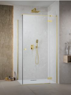   Radaway ﻿﻿﻿Essenza Gold ﻿KDJ szögletes ﻿arany zuhanykabin 80x120 átlátszó jobbos