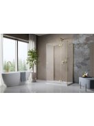 Radaway ﻿Essenza Brushed Gold ﻿KDJ+S ﻿szögletes ﻿szálcsiszolt arany zuhanykabin 100x90 átlátszó balos