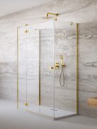 Radaway ﻿Essenza Gold ﻿KDJ+S ﻿szögletes ﻿arany zuhanykabin 90x70 átlátszó jobbos