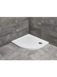   Radaway Delos E íves zuhanytálca 100x80 fehér, jobbos, ajándék szifonnal