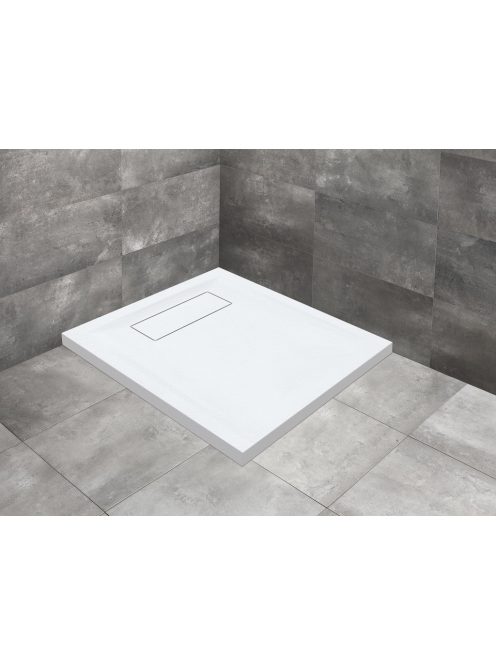 Radaway Doris C lapos szögletes zuhanytálca 80x80 fekete