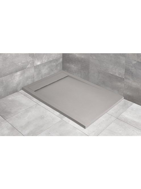 Radaway Teos F lapos szögletes zuhanytálca 130x80 fekete, ajándék szifonnal