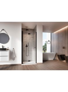   Radaway Nes 8 Black DWB fekete zuhanyajtó 90 átlátszó balos