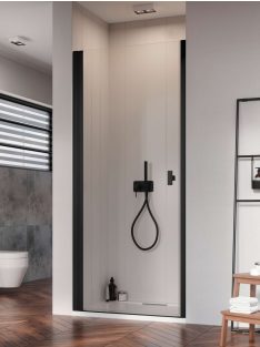   Radaway Nes 8 Black DWJ I fekete zuhanyajtó 100 átlátszó balos