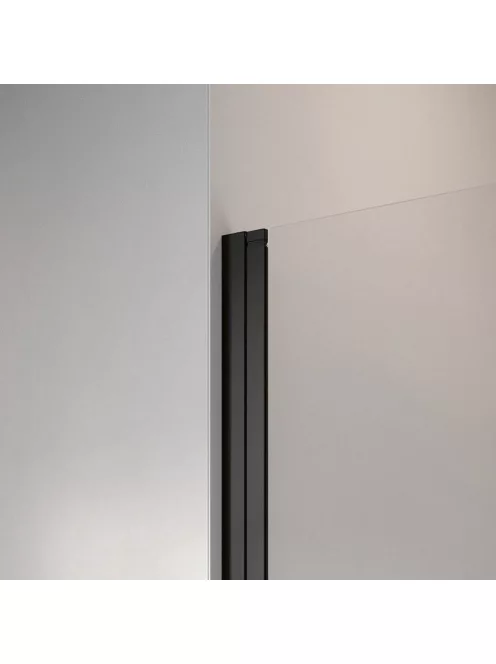 Radaway Nes 8 Black KDD II szögletes fekete zuhanykabin 80x90 átlátszó
