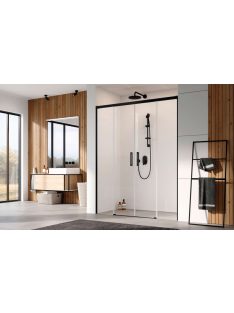 Radaway Idea 8 Black DWD fekete zuhanyajtó 190 átlátszó