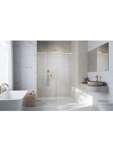   Radaway Idea 8 Brushed Gold DWD szálcsiszolt arany zuhanyajtó 160 átlátszó