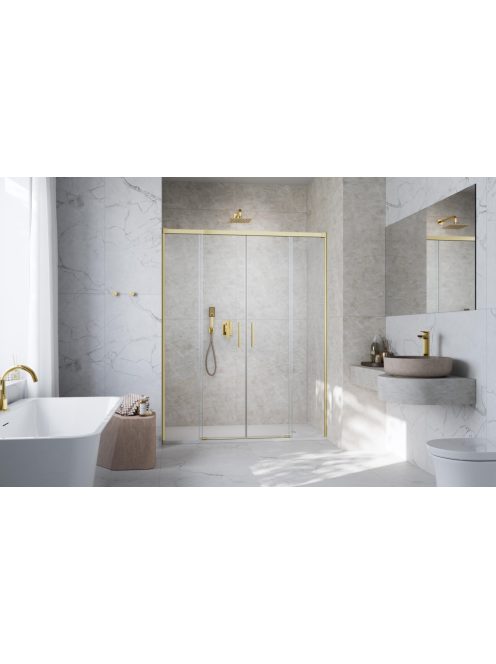 Radaway Idea 8 Brushed Gold DWD szálcsiszolt arany zuhanyajtó 160 átlátszó