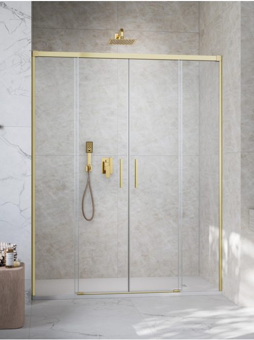 Radaway Idea 8 Brushed Gold DWD szálcsiszolt arany zuhanyajtó 190 átlátszó