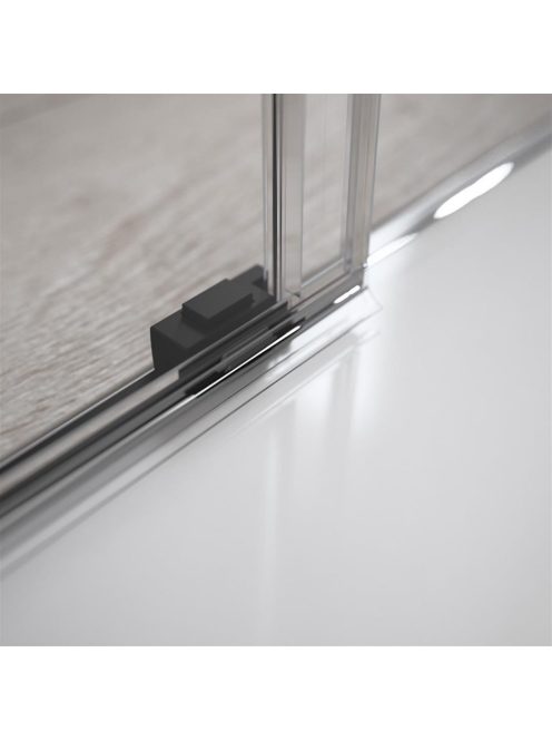 Radaway Idea 8 Black DWJ fekete zuhanyajtó 100 átlátszó balos