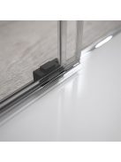 Radaway Idea 8 Black DWJ fekete zuhanyajtó 160 átlátszó balos