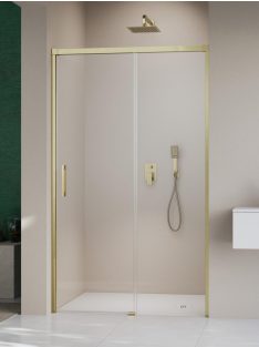   Radaway Idea 8 Brushed Gold DWJ szálcsiszolt arany zuhanyajtó 130 átlátszó jobbos