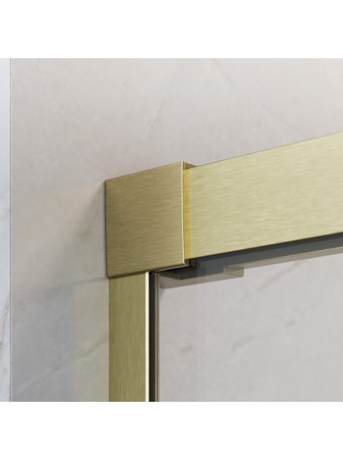 Radaway Idea 8 Brushed Gold DWJ szálcsiszolt arany zuhanyajtó 140 átlátszó balos