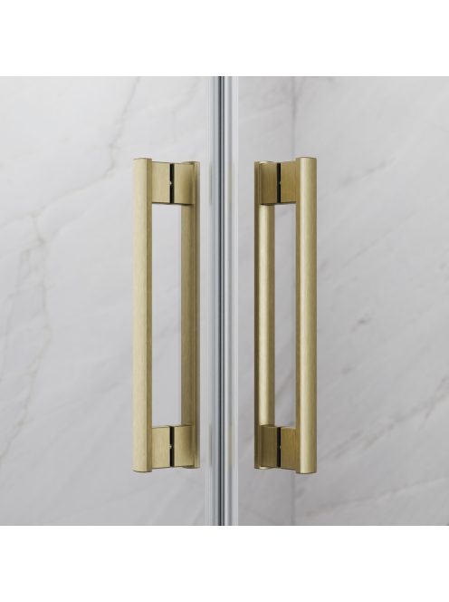 Radaway Idea 8 Brushed Gold DWJ szálcsiszolt arany zuhanyajtó 160 átlátszó balos